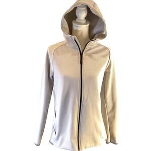 Gap Fit Optic White/Black Full-Zip Soft-Lined Hoodie Jacket Women's Medium